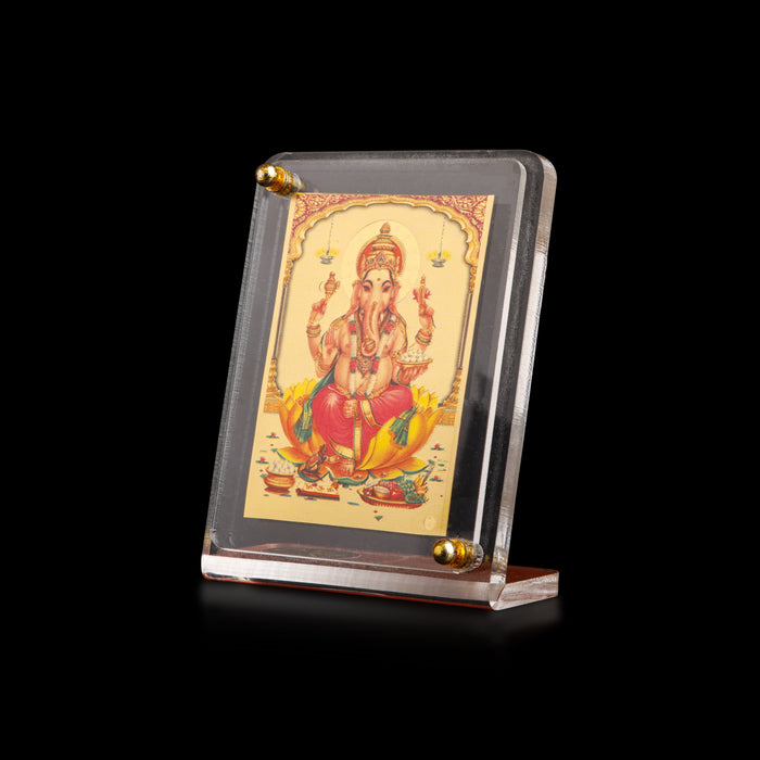 Acrylic Car Stand - 1.5 x 2.5 Inches | Car Photo Stand/ Photo Stand for Car Dashboard/ Assorted Design - Car Stand & Car Accessories