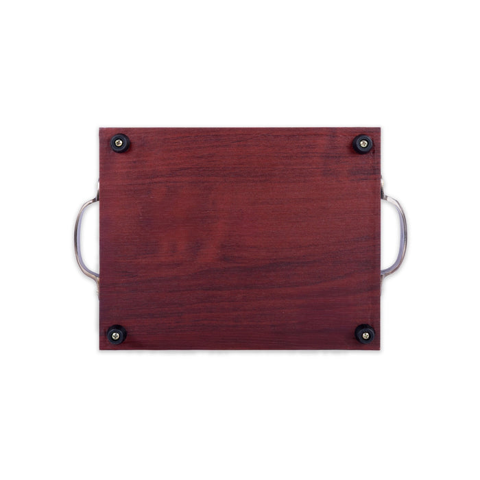 Tanjore Tray - 7 x 11 Inches | Annam Design Decorative Plate / Wooden Tray For Home Decor
