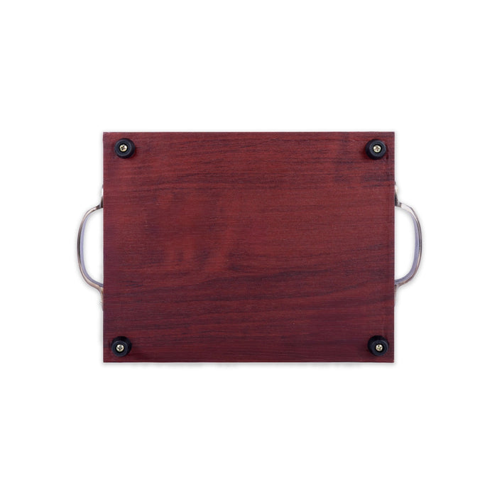Tanjore Tray - 7 x 11 Inches | Double Elephant Decorative Plate / Wooden Tray For Home Decor