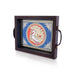 Tanjore Glass Painting Tray - 1.25 X 9 X 7 Inches | Thanjavur Decorative Plate/ Wooden Tray For Home Decor - Pooja Plate & Tray