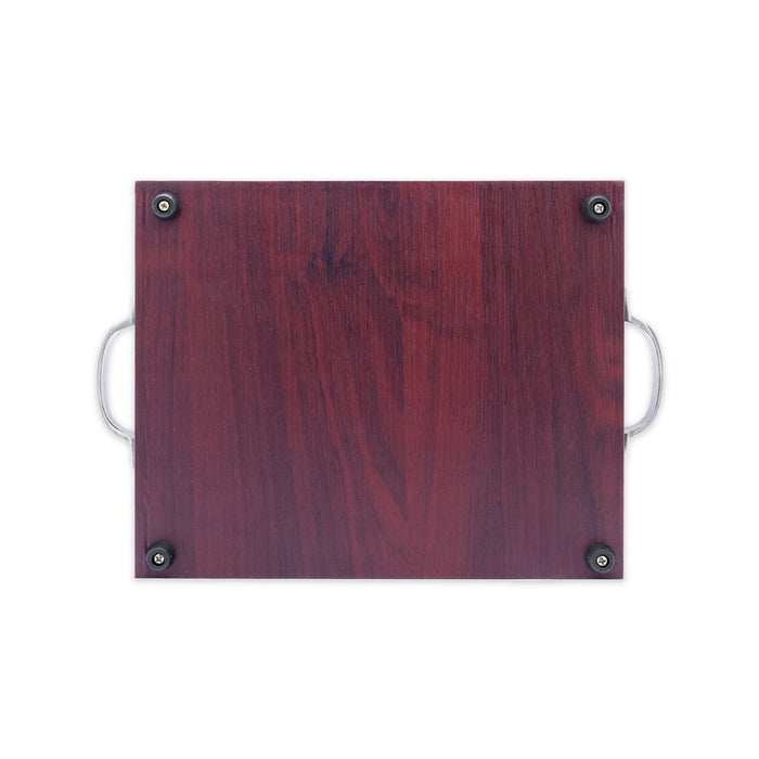 Tanjore Painting Tray - 9 x 11 Inches | Double Annam Design Serving Tray/ Wooden Kitchen Tray For Home