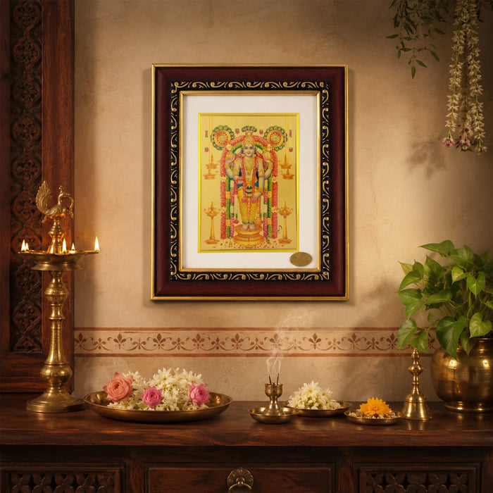 Guruvayurappan Picture Frame - 10 x 8 Inches | Lord Guruvayur Krishna Photo Frame for Home & Pooja Room