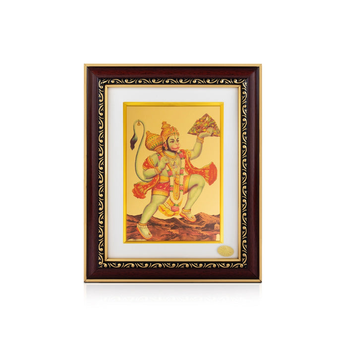 Veer Hanuman Picture Frame - 10 x 8 Inches | Divine Rama Bhakta Hanuman Photo Frame for Home & Pooja Room