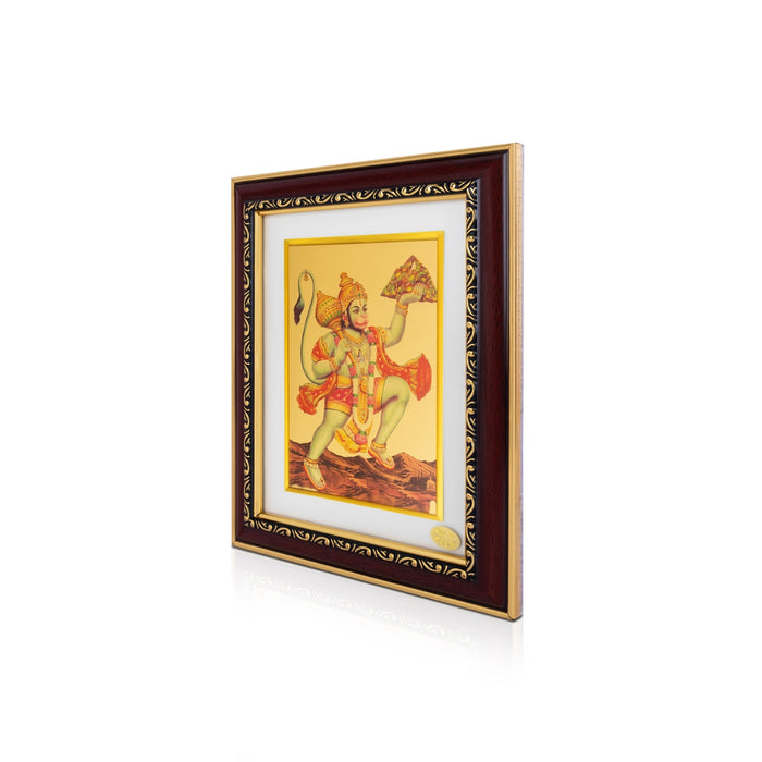 Veer Hanuman Picture Frame - 10 x 8 Inches | Divine Rama Bhakta Hanuman Photo Frame for Home & Pooja Room