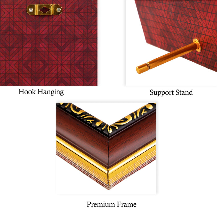 Veer Hanuman Picture Frame - 10 x 8 Inches | Divine Rama Bhakta Hanuman Photo Frame for Home & Pooja Room