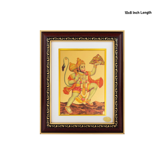 Veer Hanuman Picture Frame - 10 x 8 Inches | Divine Rama Bhakta Hanuman Photo Frame for Home & Pooja Room