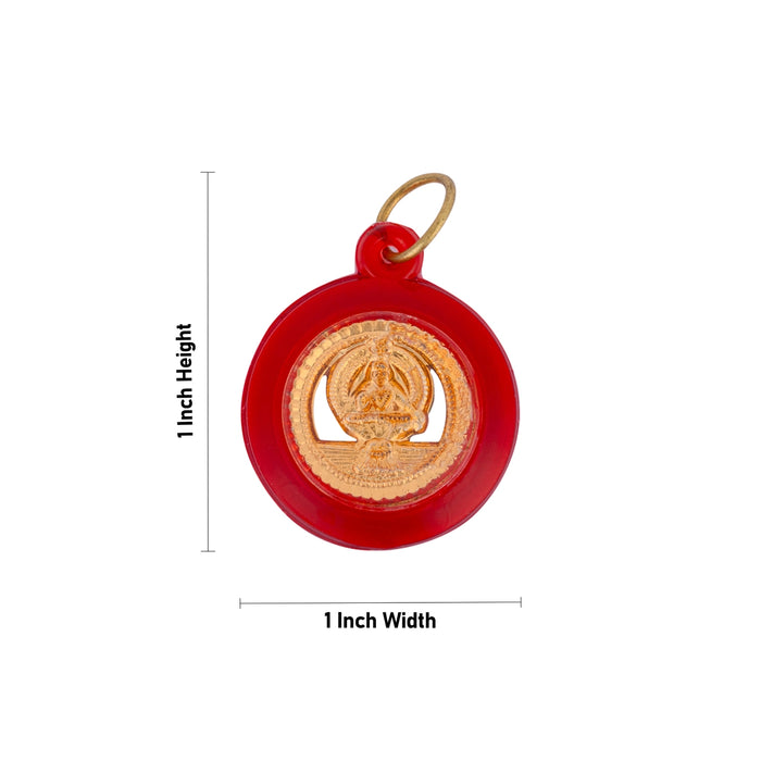 Ayyappa Design Dollar - 1 x 1 Inch | Ayyappa Locket/ Ayyappa Pendant for Men & Women - Mala & Pendant