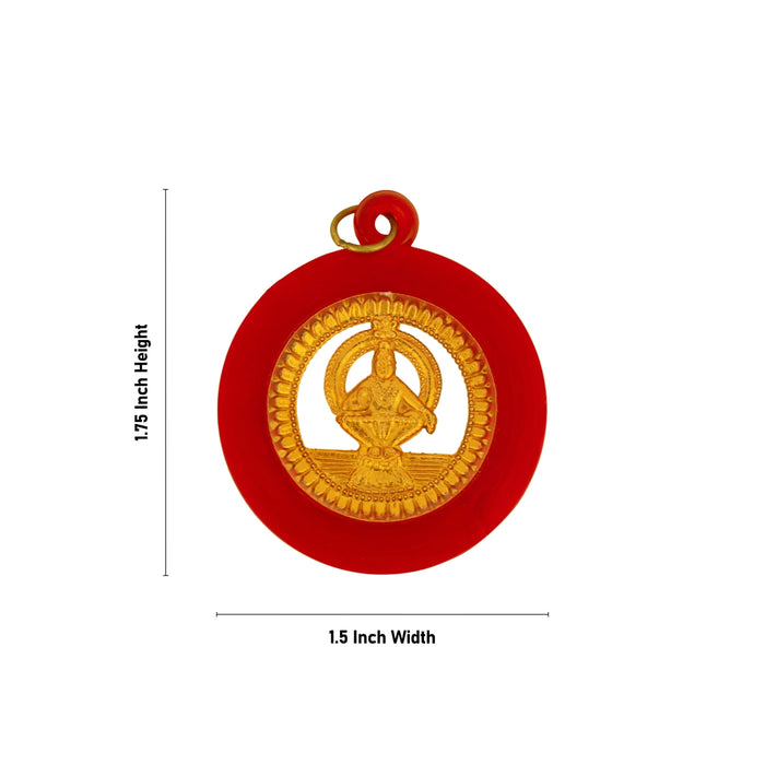 Ayyappa Design Dollar - 1.75 x 1.5 Inches | Ayyappa Locket/ Ayyappa Pendant for Men & Women - Mala & Pendant