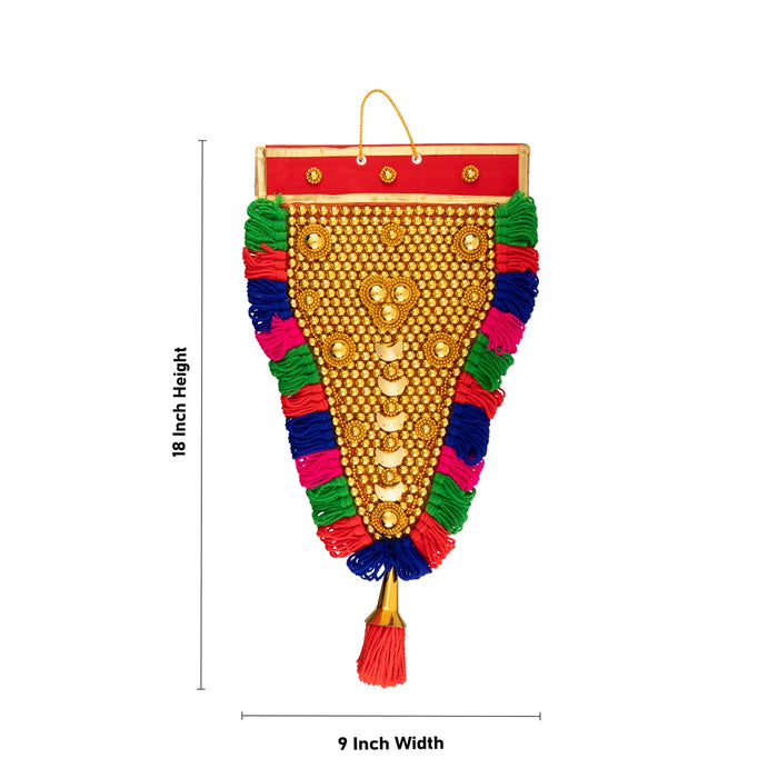 Nettipattam Wall Hanging - 18 x 9 Inches | Hand Decorative Hanging/ Wall Hanging Decor/ Wall Decoration for Home - Wall Hanging