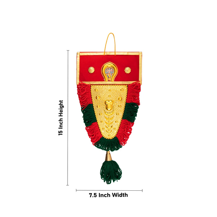 Nettipattam Wall Hanging - 15 x 7.5 Inches | Hand Decorative Hanging/Wall Hanging Decor/Wall Decoration for Home - Wall Hanging