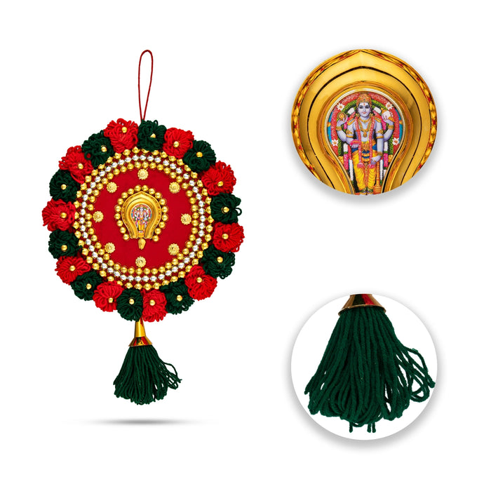 Nettipattam Wall Hanging - 13 x 9 Inches | Hand Decorative Hanging/Wall Hanging Decor/Wall Decoration for Home - Wall Hanging