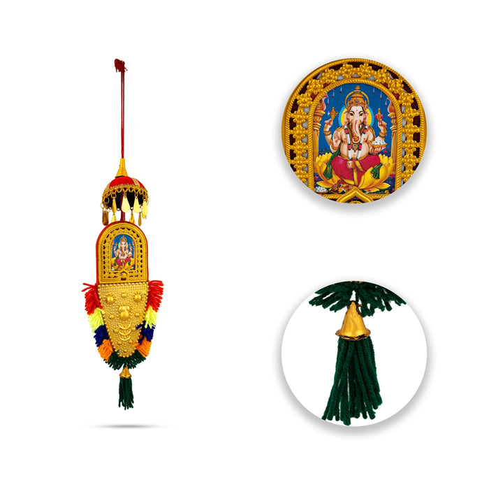 Nettipattam Wall Hanging With Umbrella - 12 x 4 Inches | Wall Hanging Decor/ Hand Decorative Hanging for Home - Wall Hanging