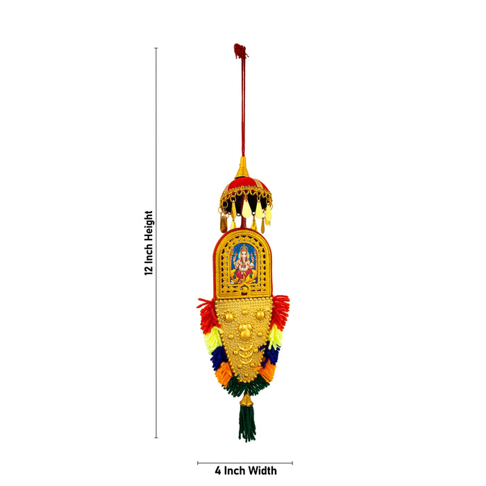 Nettipattam Wall Hanging With Umbrella - 12 x 4 Inches | Wall Hanging Decor/ Hand Decorative Hanging for Home - Wall Hanging