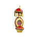 Guruvayurappan With Umbrella - 6.5 x 2.5 Inches | Kunnikuru Beads Design Agal Deep Base Guruvayurappan for Home - Table Stand Accessories