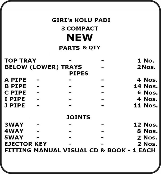 Giri Plastic Golu Padi - 3C | 3 Compact Golu Stand/ Multi Purpose Navratri Golu Rack/ 27 x 18 x 25 Inches