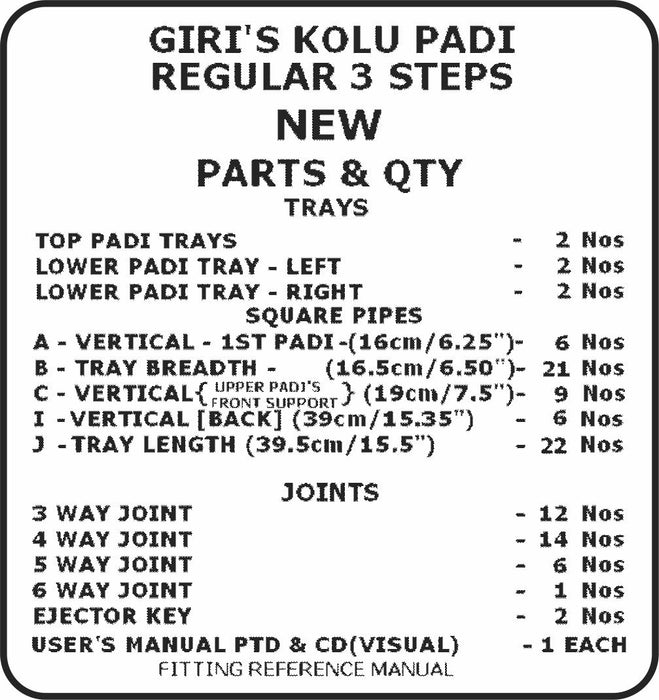 Giri Plastic Golu Padi - 3R | 3 Regular Golu Stand/ Multi Purpose Navratri Golu Rack/ 27 x 35 x 25 Inches