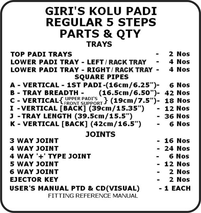 Giri Plastic Golu Padi - 5R | 5 Regular Golu Stand/ Multi Purpose Navratri Golu Rack/ 45 x 35 x 41 Inches