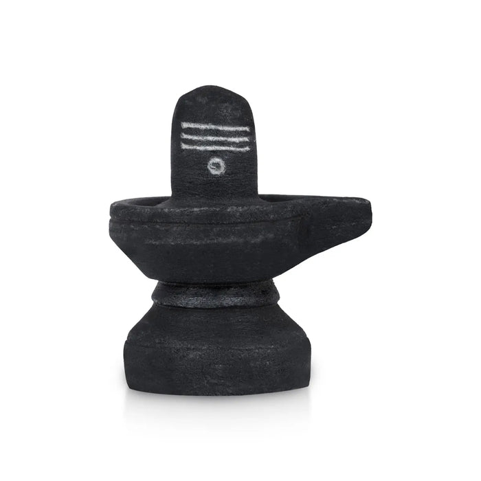 Shiv Ling Murti - 3 x 2.5 Inches | Soft Stone Shiva Lingam Statue/ Shivling Statue for Pooja