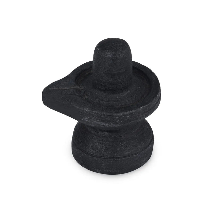 Shiv Ling Murti - 3 x 2.5 Inches | Soft Stone Shiva Lingam Statue/ Shivling Statue for Pooja