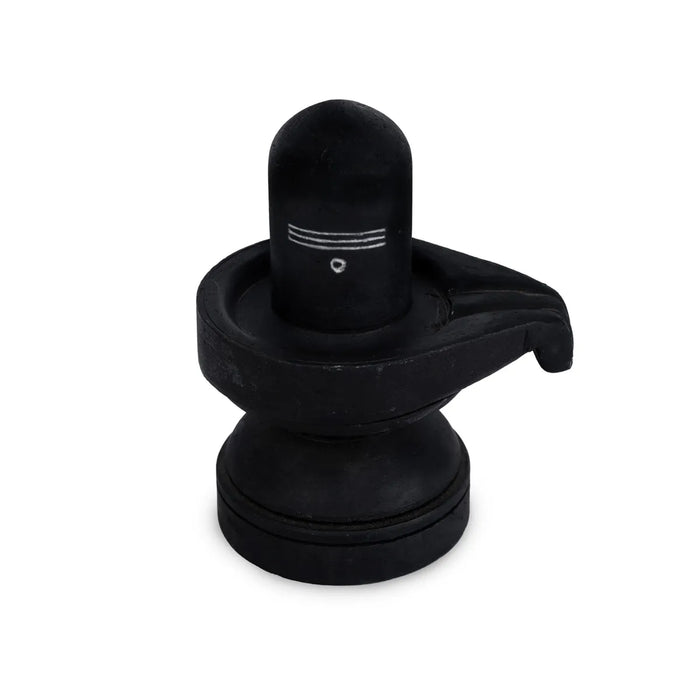 Shiv Ling Murti - 3.5 X 3 Inches | Soft Stone Shiva Lingam/ Shivling Idol For Daily Pooja & Worship