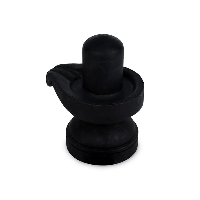Shiv Ling Murti - 6 X 5.5 Inches | Soft Stone Shiva Lingam Idol/ Shivling Statue For Pooja
