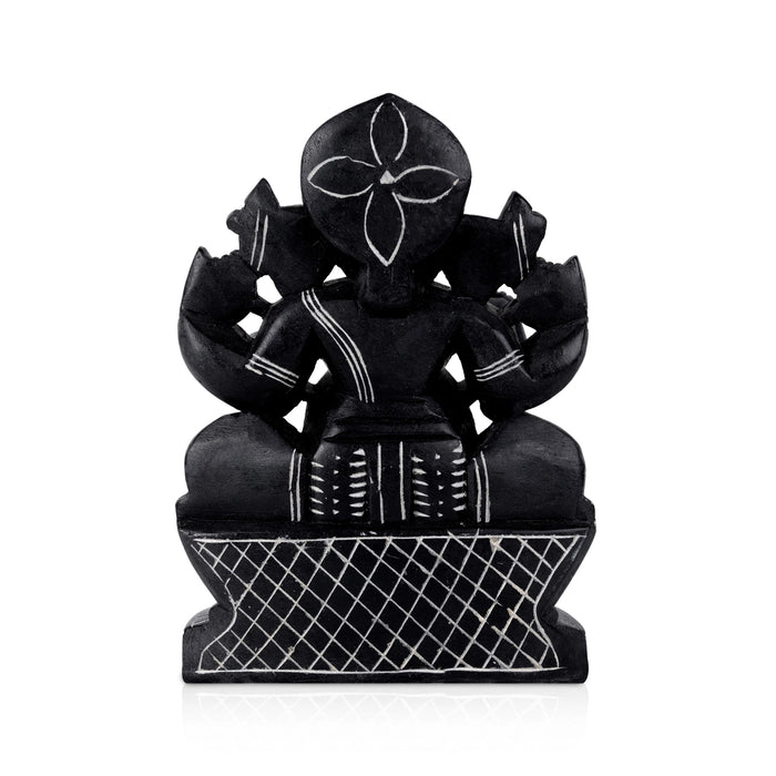 Ganesha Murti- 8 x 6 Inches | Soft Stone Vinayakar Idol /Ganapathi Sculpture For Home Decor - Stone Murties