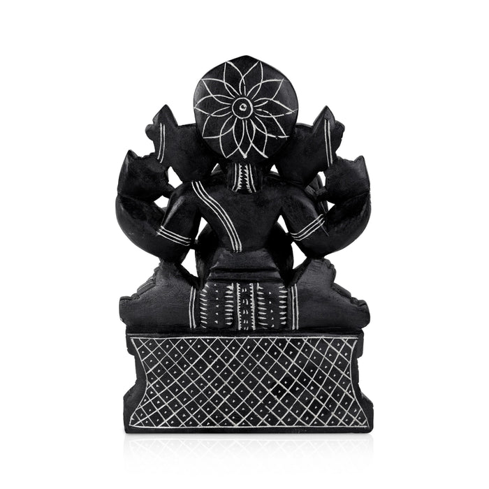 Ganesha Murti- 10 x 7 Inches | Soft Stone Vinayakar Idol /Ganapathi Sculpture For Home Decor - Stone Murties