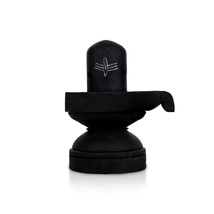 Shiv ling - 6 X 5.5 Inches Inches | Soft Stone Shivling Statue/ Shiva Lingam Idol For Pooja Setup