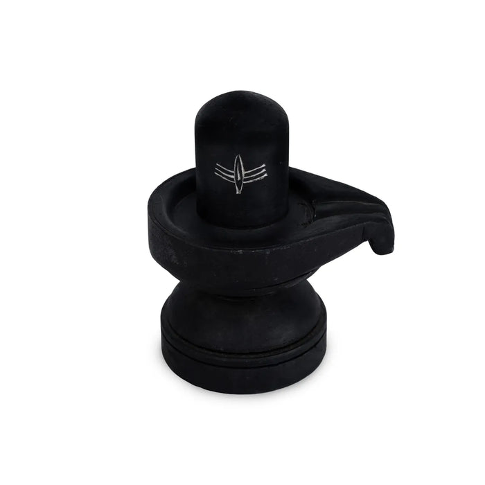 Shiv ling - 6 X 5.5 Inches Inches | Soft Stone Shivling Statue/ Shiva Lingam Idol For Pooja Setup