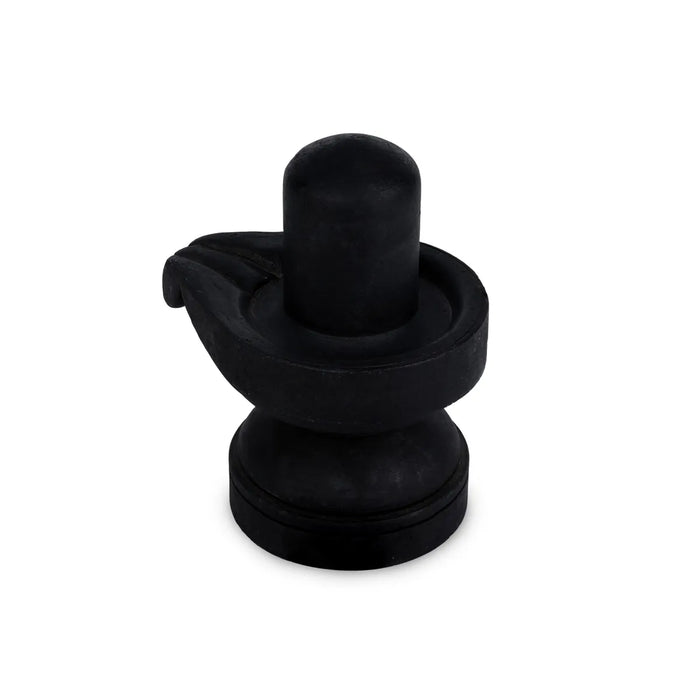 Shiv ling - 6 X 5.5 Inches Inches | Soft Stone Shivling Statue/ Shiva Lingam Idol For Pooja Setup