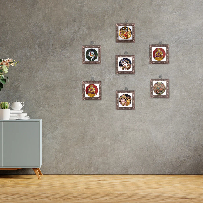 Photo Frame - 4 x 4 Inches | Picture Frame/ Photo Wall Hanging for Home/ Assorted Design - Wall Hanging