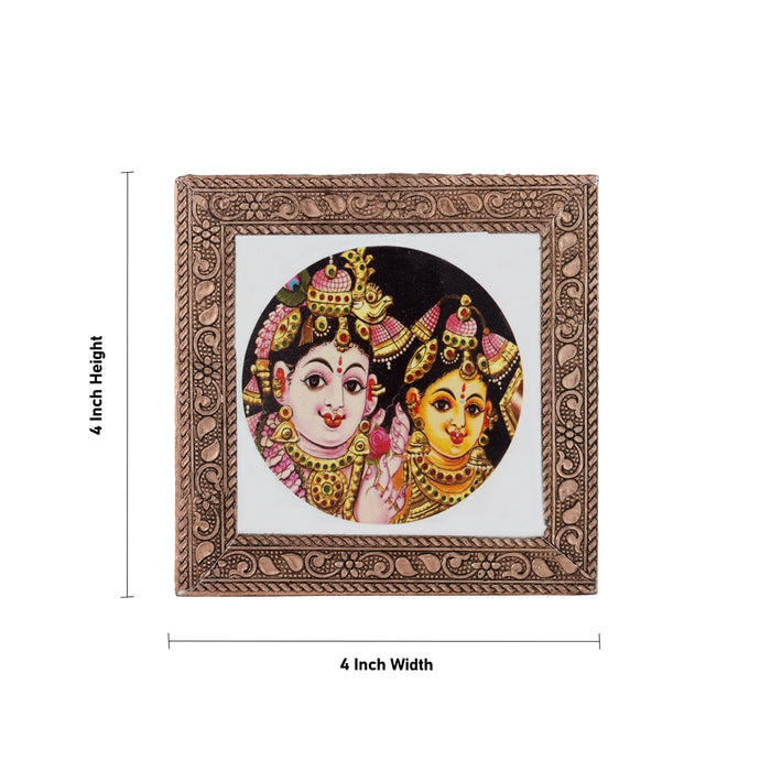 Photo Frame - 4 x 4 Inches | Picture Frame/ Photo Wall Hanging for Home/ Assorted Design - Wall Hanging