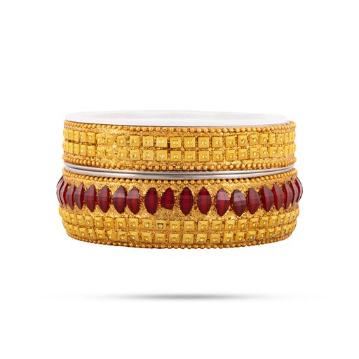 Bangle Box - 2 x 4 Inches | Storage Box/ Decorated Box/ Fancy Box - Bags & Pouches