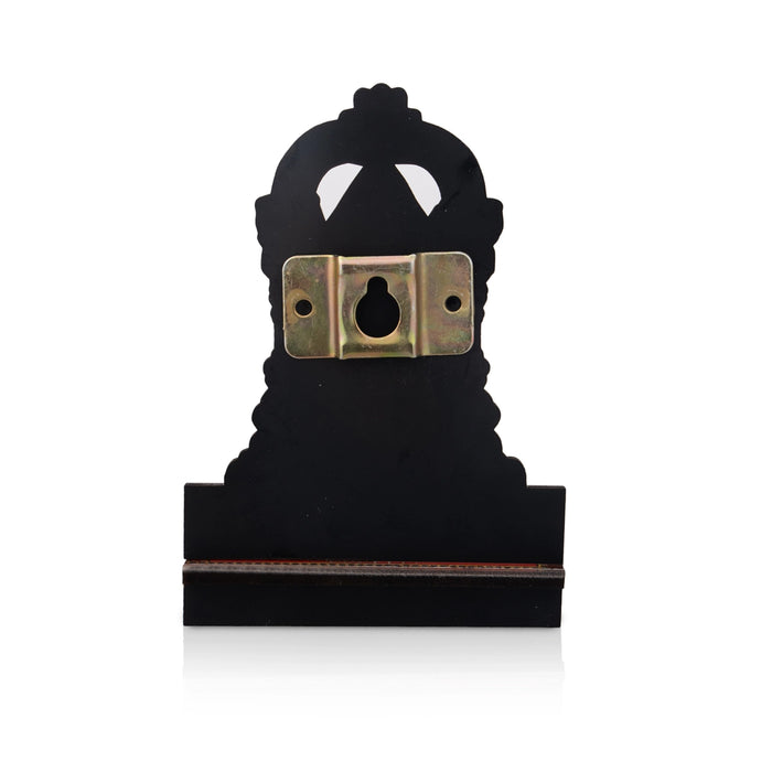 Sri Chakra Design Manai Palagai With Balaji Photo Frame - 4 x 3 Inches | Bajot With Picture Frame for Pooja/ 50 Gms - Pooja Aasan & Bajot & Pooja Mat