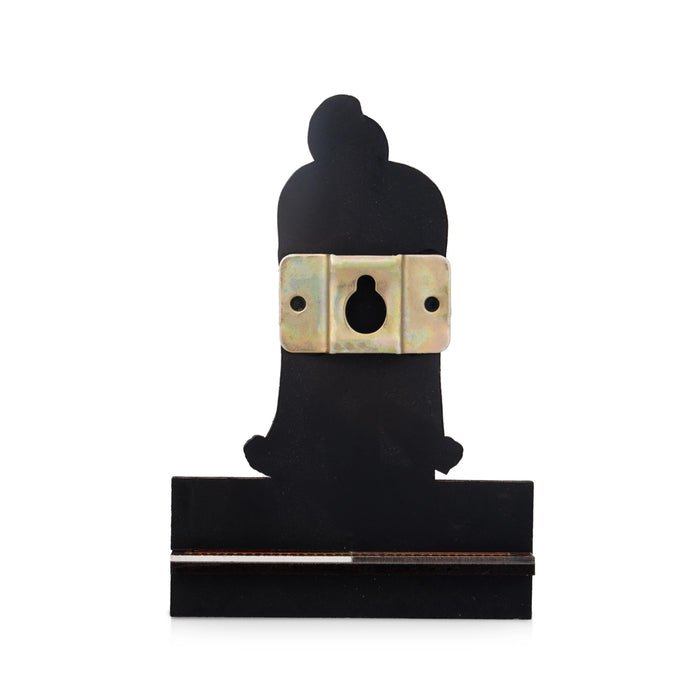 Sri Chakra Design Manai Palagai With Andal Photo Frame - 4 x 3 Inches | Bajot With Picture Frame for Pooja/ 50 Gms - Pooja Aasan & Bajot & Pooja Mat