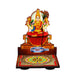 Sri Chakra Design Manai Palagai With Kamatchi Photo Frame - 4 x 3 Inches | Bajot With Picture Frame for Pooja - Pooja Aasan & Bajot & Pooja Mat