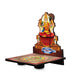 Sri Chakra Design Manai Palagai With Kamatchi Photo Frame - 4 x 3 Inches | Bajot With Picture Frame for Pooja - Pooja Aasan & Bajot & Pooja Mat