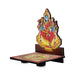 Sri Chakra Design Manai Palagai With Varahi Photo Frame - 4 x 3 Inches | Bajot With Picture Frame for Pooja - Pooja Aasan & Bajot & Pooja Mat