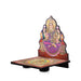 Sri Chakra Design Manai Palagai With Lakshmi Photo Frame - 4 x 3 Inches | Bajot With Picture Frame for Pooja - Pooja Aasan & Bajot & Pooja Mat