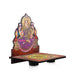 Sri Chakra Design Manai Palagai With Lakshmi Photo Frame - 4 x 3 Inches | Bajot With Picture Frame for Pooja - Pooja Aasan & Bajot & Pooja Mat