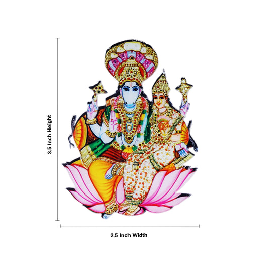 Lakshmi Hayagreevar Fridge Magnet - 3.5 x 2.5 Inches | Photo Magnet/ Picture Magnet for Home - Fridge Magnet