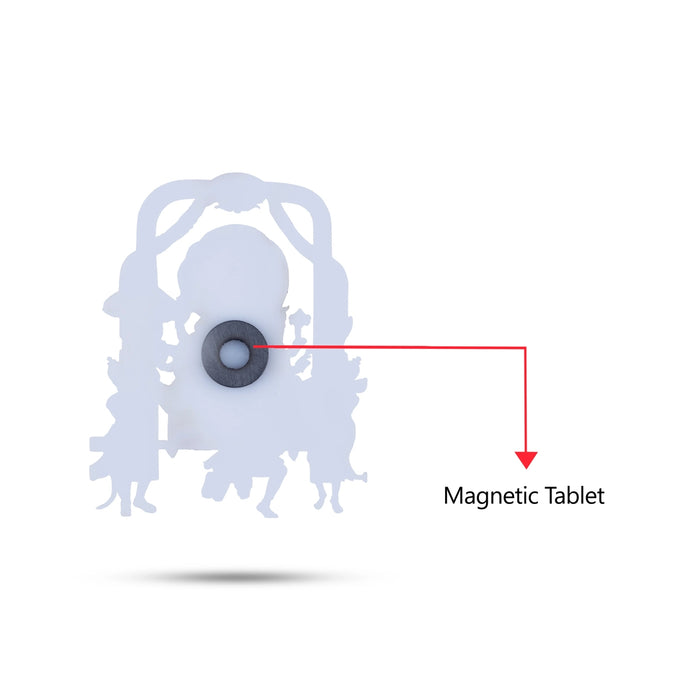 Laxmi Vishnu Murti With Sheshnag Fridge Magnet - 3.5 x 2.5 Inches | Vishnu Lakshmi Idol Photo Magnet for Home - Fridge Magnet