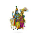 Cow Radha Krishna Fridge Magnet - 3.5 x 2.5 Inches | Radha Krishna With Cow Photo Magnet/ Picture Magnet for Home - Fridge Magnet