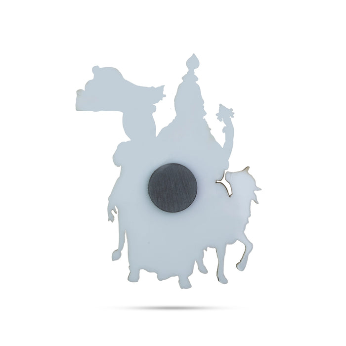 Cow Radha Krishna Fridge Magnet - 3.5 x 2.5 Inches | Radha Krishna With Cow Photo Magnet/ Picture Magnet for Home - Fridge Magnet