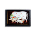 Serving Tray - 2 x 9.5 x 6.5 Inches | Cow And Calf Designed Kitchen Tray/ Decorative Plate for Home - Pooja Plate & Tray