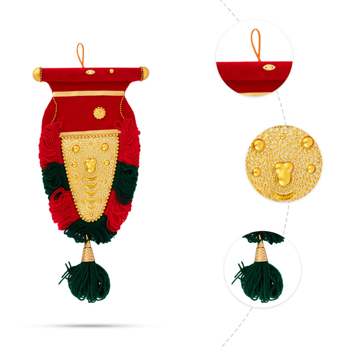 Nettipattam Wall Hanging - 13 x 6.5 Inches | Decorative Nettipattam/ Decorative Hanging for Wall Decoration