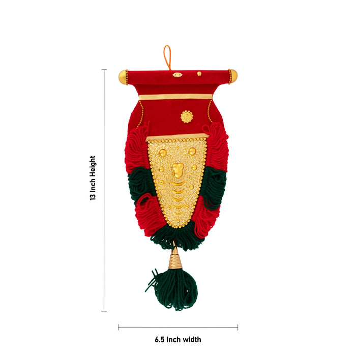 Nettipattam Wall Hanging - 13 x 6.5 Inches | Decorative Nettipattam/ Decorative Hanging for Wall Decoration