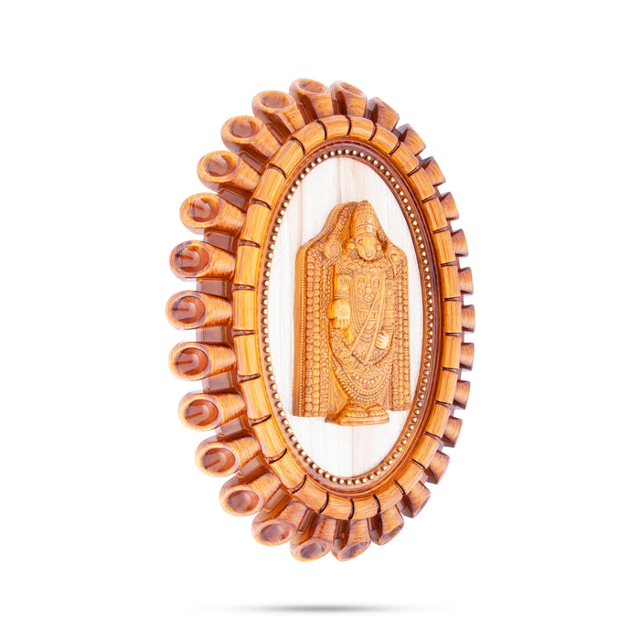 Balaji Photo Frame - 14 x 10 Inches | Plastic Picture Frame/ Wooden Polish Wall Frame for Home Decor - Hindu God Photos & Frames