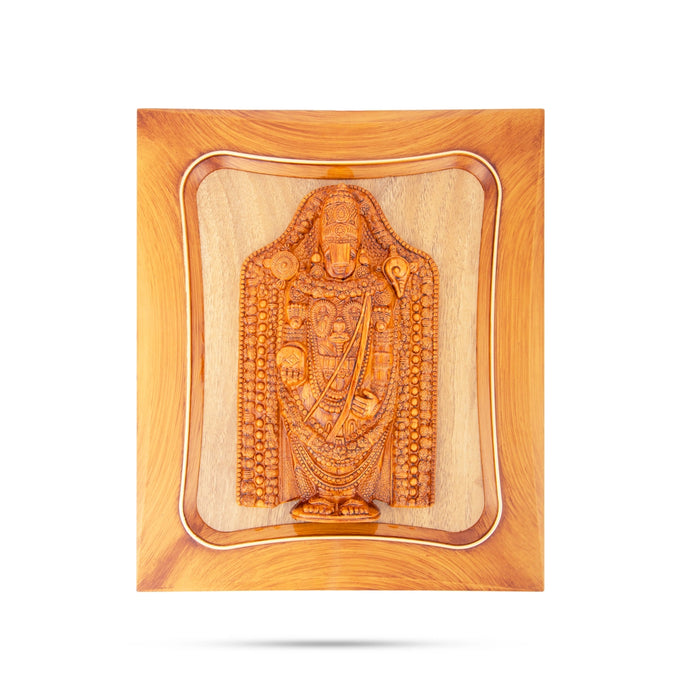Balaji Photo Frame - 13 x 11 Inches | Plastic Picture Frame/ Wooden Polish Wall Frame for Home Decor - Hindu God Photos & Frames