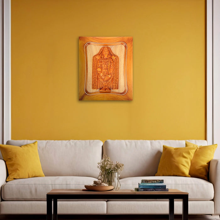 Balaji Photo Frame - 13 x 11 Inches | Plastic Picture Frame/ Wooden Polish Wall Frame for Home Decor - Hindu God Photos & Frames